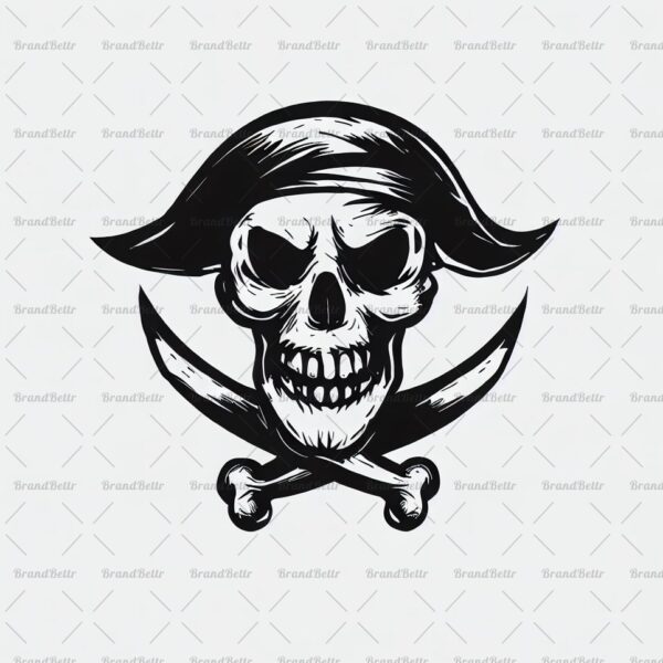 Piratenschädel und gekreuzte Knochen